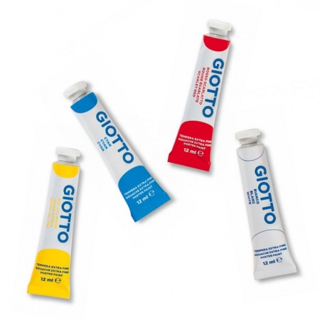 GIOTTO Tempere scuola scatola box da 144 pz pittura disegno 24 colori da 12ml