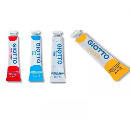 GIOTTO Tempere scuola scatola box da 108 pz pittura disegno 12 colori da 21ml