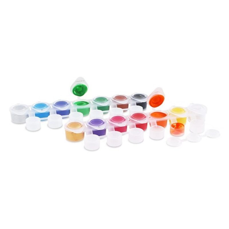 Primo Kit set pittura disegno con tempere colorate 14 colori bambin...