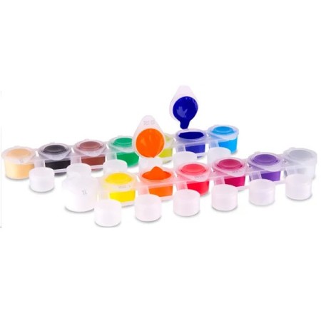 Kit set pittura disegno con tempere colorate 14 colori bambini Primo pittura