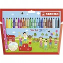 Pennarelli Stabilo Trio A-Z punta fine Confezione da 24 Colori assortiti bambini