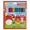 Matite colorate Stabilo Confezione da 24 Colori assortiti astuccio bambini 2,5mm