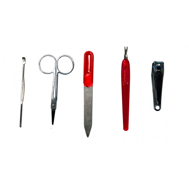 Kit manicure e pedicure da viaggio unghie mani piedi tagliaunghie lima forbici