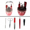 Kit manicure e pedicure da viaggio unghie mani piedi tagliaunghie lima forbici