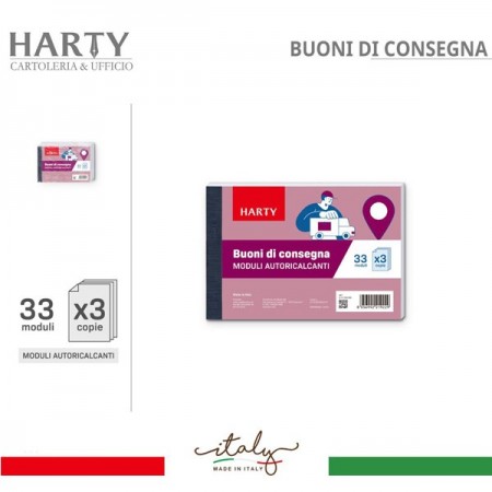 5 Blocco Buoni di Consegna 33 Moduli Triplice copia Autoricalcanti Data Ufficio