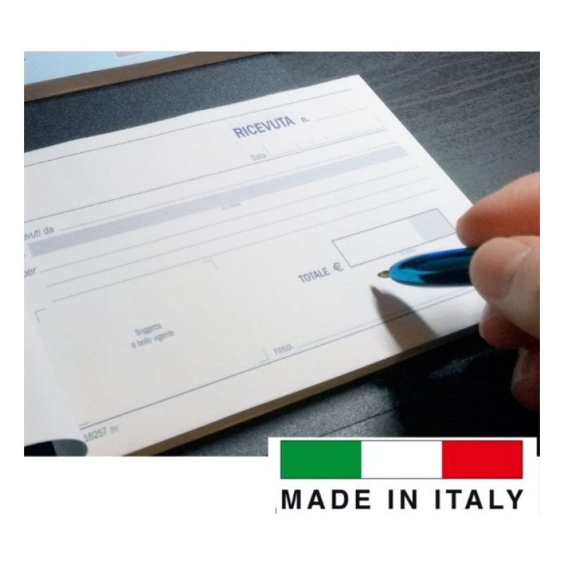 5x Blocchi Ricevute Generiche 50x2 Fogli Autoricalcanti Moduli Copi...