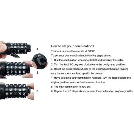 Simply Lucchetto A U Con Combinazione A 5 Cifre, Massima Sicurezza