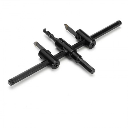 Tondo Legno Cerchio Fresa Buco Sega Trapano Bit Taglio Lama Regolabile 30-250mm