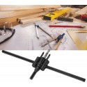 Tondo Legno Cerchio Fresa Buco Sega Trapano Bit Taglio Lama Regolabile 30-250mm