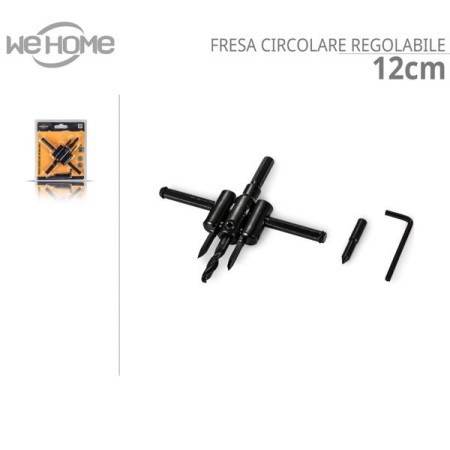 Tondo Legno Cerchio Fresa Buco Sega Trapano Bit Taglio Lama Regolabile 30-120mm