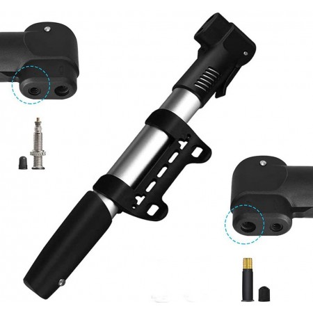 Mini Pompa Bici Bicicletta Portatile Manuale da Telaio per Gonfiare Ruota Gomma