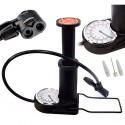 Mini Pompa a pedale per gonfiaggio bicicletta pallone Anello da nuoto Manometro