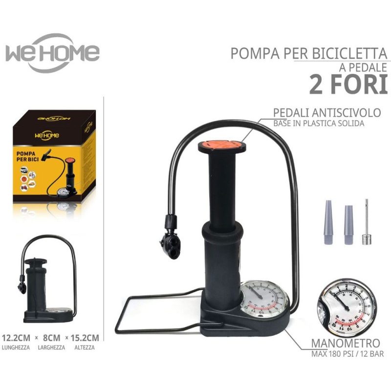 WeHome Mini Pompa a pedale per gonfiaggio bicicletta pallone Anello...