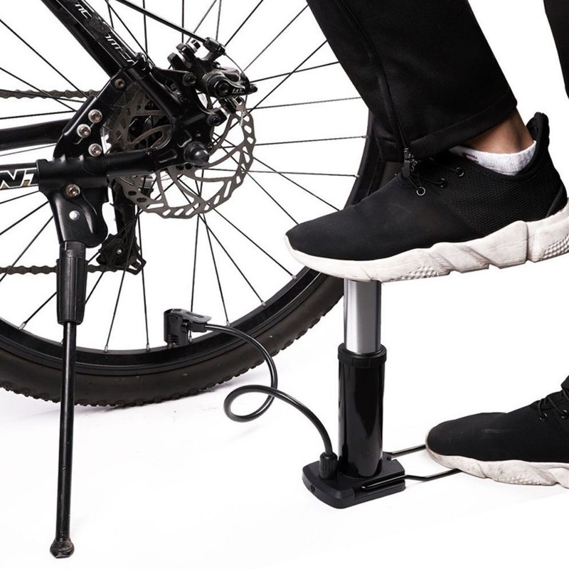 WeHome Mini Pompa a pedale per gonfiaggio bicicletta pallone pneuma...