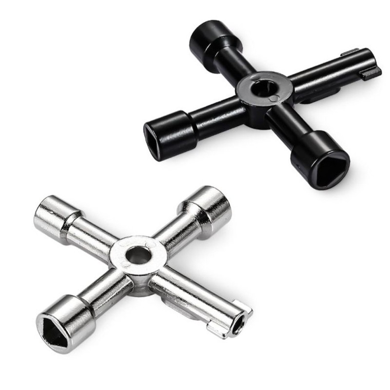 Chiave chiavi universale a croce  per cassette contatore sportello gas enel 2pz