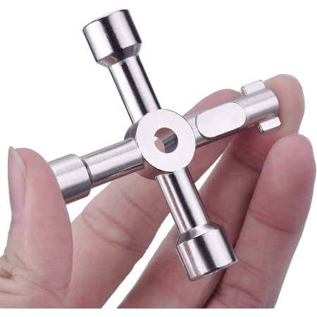 Chiave chiavi universale a croce  per cassette contatore sportello gas enel 2pz