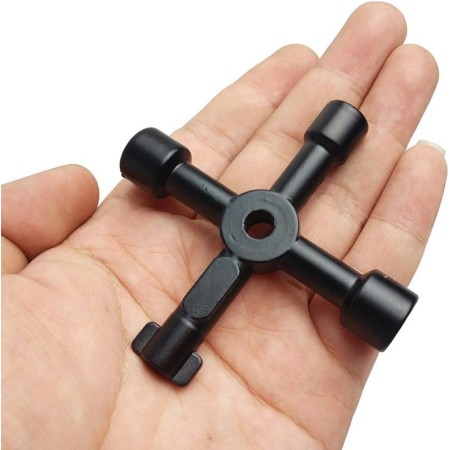 Chiave chiavi universale a croce  per cassette contatore sportello gas enel 2pz