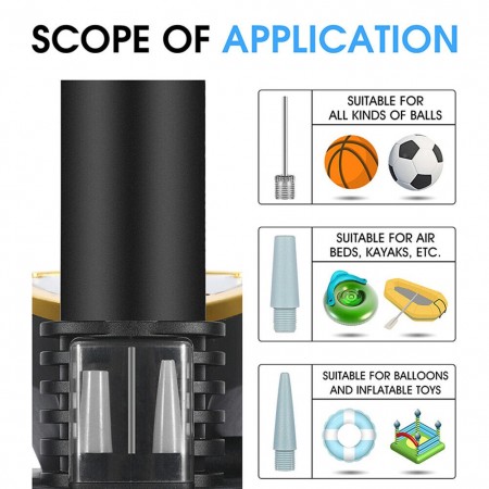 Mini Pompa a pedale con manometro gonfiaggio bicicletta pallone Anello da nuoto