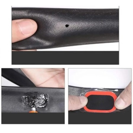 2x Kit completo riparazione gomma bici bicicletta bike pneumatico foro bucatura