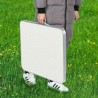 Generico Tavolo Pieghevole Portatile a Valigetta 120x60cm 4 Sgabell...