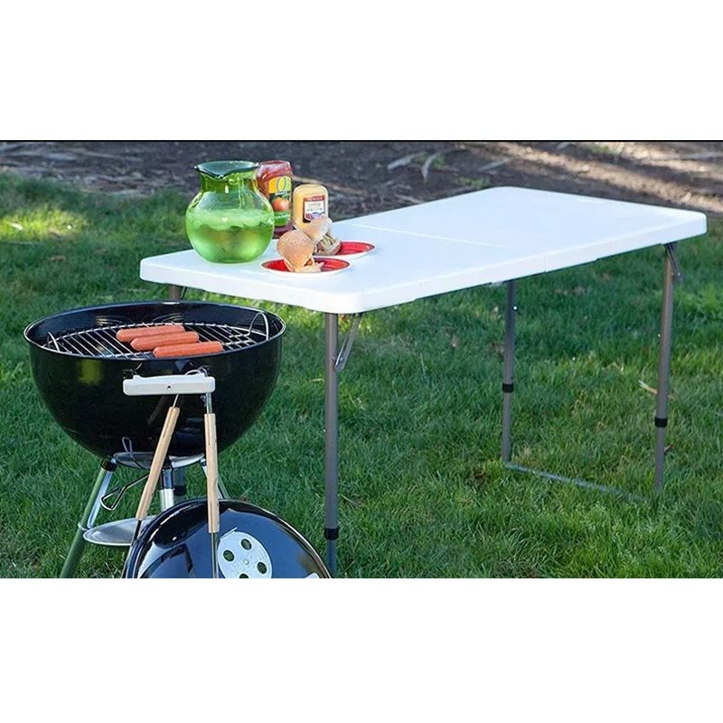 Generico Tavolo Pieghevole Portatile a Valigetta 120x60cm 4 Sgabell...