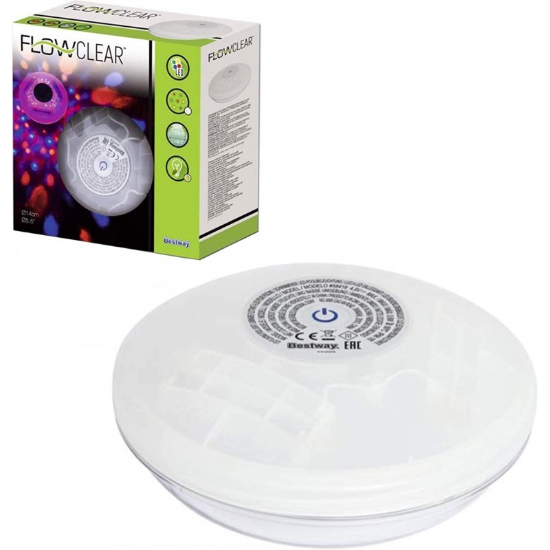 Bestway Lampada luce galleggiante con luci multicolori a LED per piscina 58419