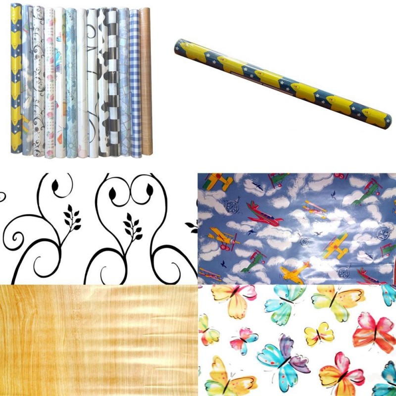 Rotoli autodesivi decorativo vinile pellicole adesive 2 metri 45 cm fantasia