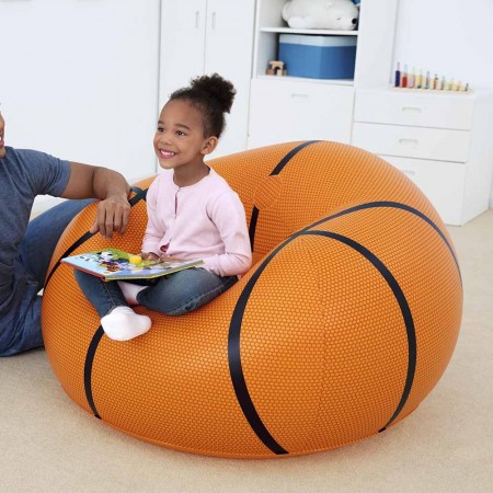 Poltrona pouf Gonfiabile 114x112x66 cm tema basket Bestway giardino bambini