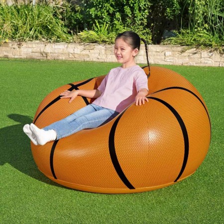 Poltrona pouf Gonfiabile 114x112x66 cm tema basket Bestway giardino bambini