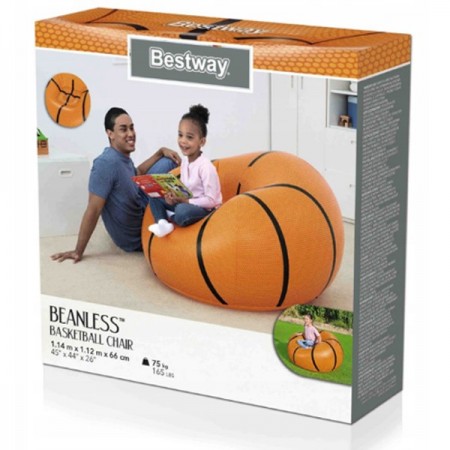 Poltrona pouf Gonfiabile 114x112x66 cm tema basket Bestway giardino bambini