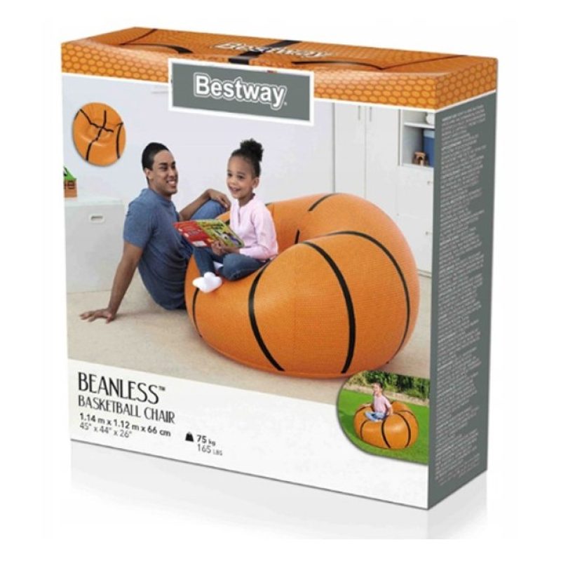 Bestway Poltrona pouf Gonfiabile 114x112x66 cm tema basket Bestway ...