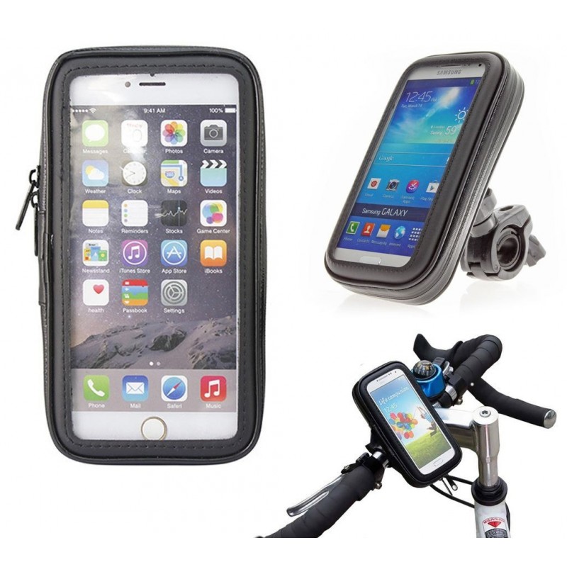 Supporto cellulare massimo 6" pollici da bici zip impermeabile touch smartphone