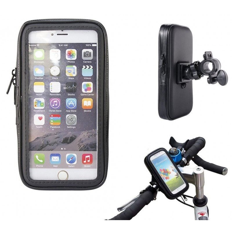 Supporto cellulare massimo 6" pollici da bici zip impermeabile touch smartphone