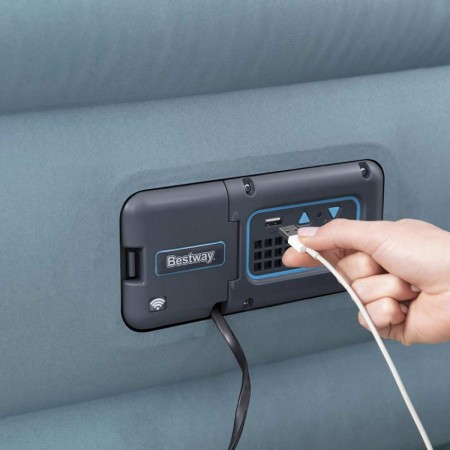 Materasso letto matrimoniale gonfiabile airbed FiberTech Bestway 229x152x43 cm