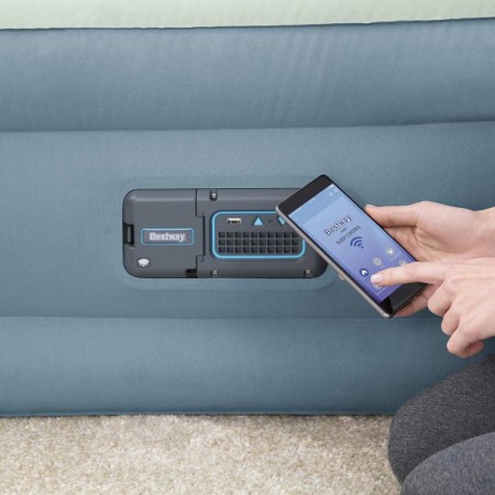 Materasso letto matrimoniale gonfiabile airbed FiberTech Bestway 229x152x43 cm