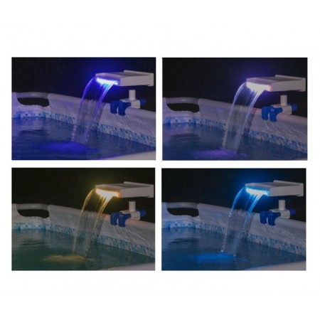 Bestway Flowclear Fontana Cascata Luce LED RGB Cambio Colore Piscina Fuoriterra