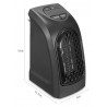 Mini stufa portatile da casa ventola presa elettrica regolabile telecomando 400W