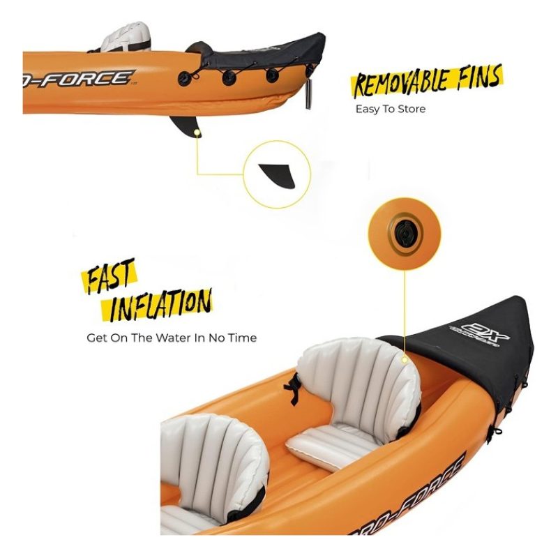 Bestway Kayak Canoa Gonfiabile Bestway 65077 Lite Rapid x2 Hydro-Fo...