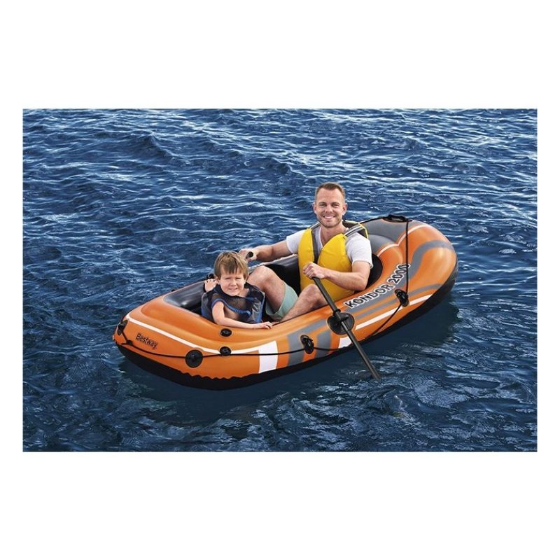 Canotto gommone mare Kondor 2000 con remi e pompa Bestway gonfiabil...
