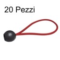 Elastico per attacco rapido con sfera 20 pezzi per telo occhiello teloni cavo
