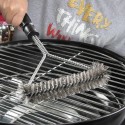 Spazzola pulisci pulizia barbecue BBQ grill griglia fili setole acciaio inox