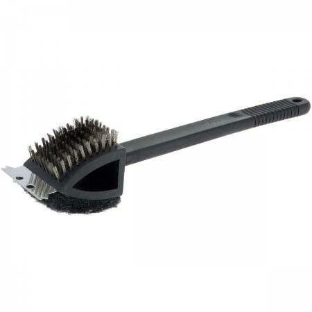 Spazzola doppia per barbecue BBQ raschietto utensili grill griglia forni 38 cm