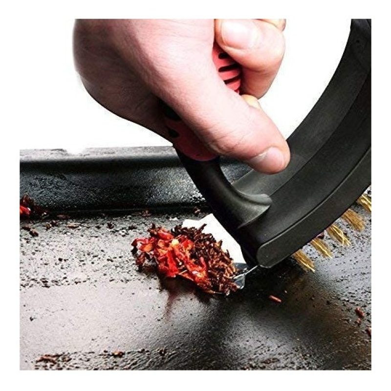 WeHome Spazzola Metallica Pulizia Barbecue Griglia forni Bbq Con Ra...