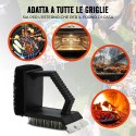 Spazzola Metallica Pulizia Barbecue Griglia forni Bbq Con Raschietto spugna