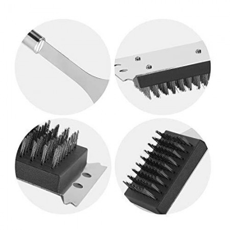 Spazzola metallica pulizia barbecue BBQ raschietto grill griglia forni 40,5 cm