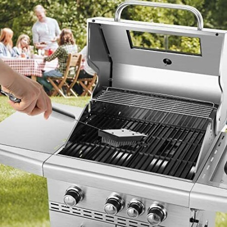 Spazzola metallica pulizia barbecue BBQ raschietto grill griglia forni 40,5 cm