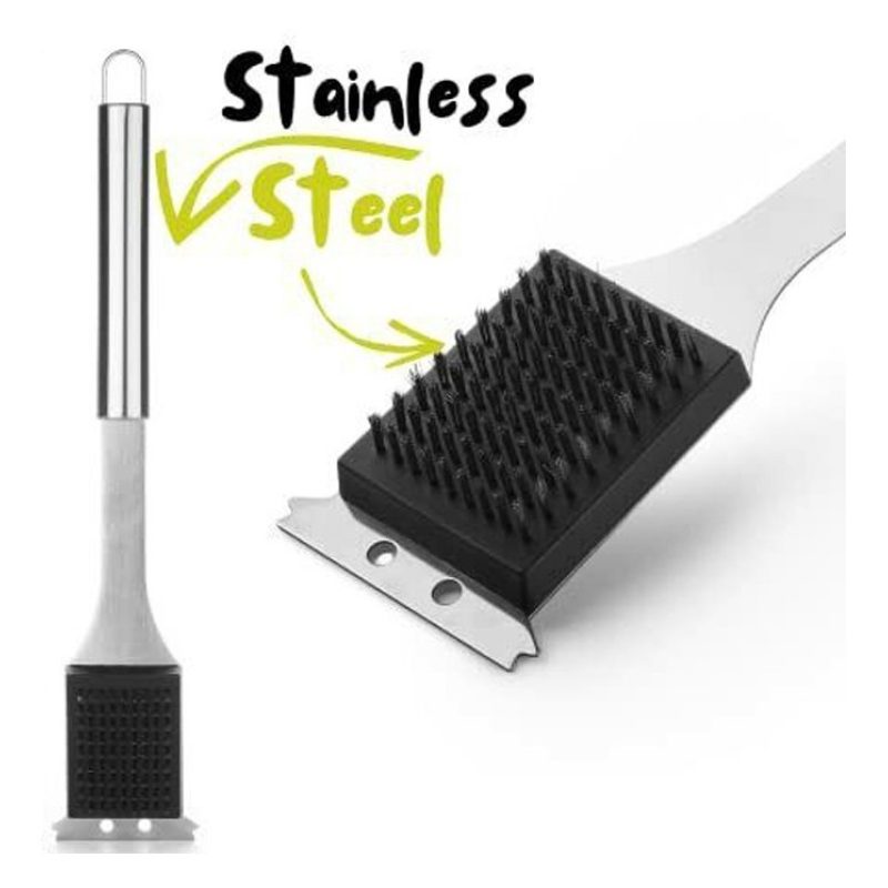 WeHome Spazzola metallica pulizia barbecue BBQ raschietto grill gri...