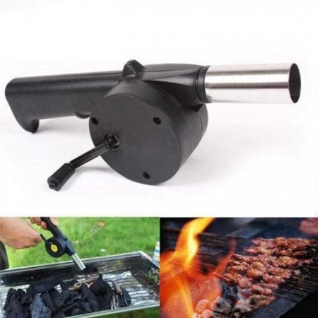 Soffiatore per Barbecue Ventilatore BBQ Accendifuoco Brace Carbone Manuale Fuoco