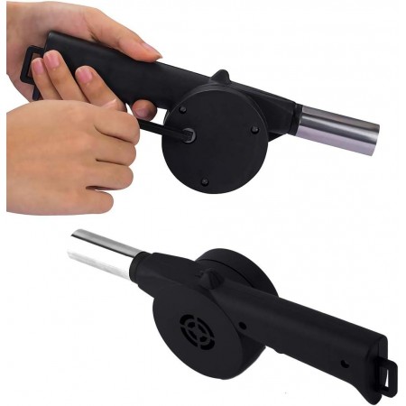 Soffiatore per Barbecue Ventilatore BBQ Accendifuoco Brace Carbone Manuale Fuoco