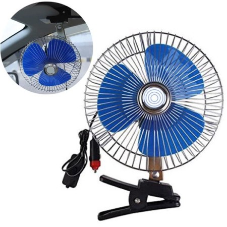 Ventilatore da auto camion 24V da 8 pollici per presa accendisigari con pinza